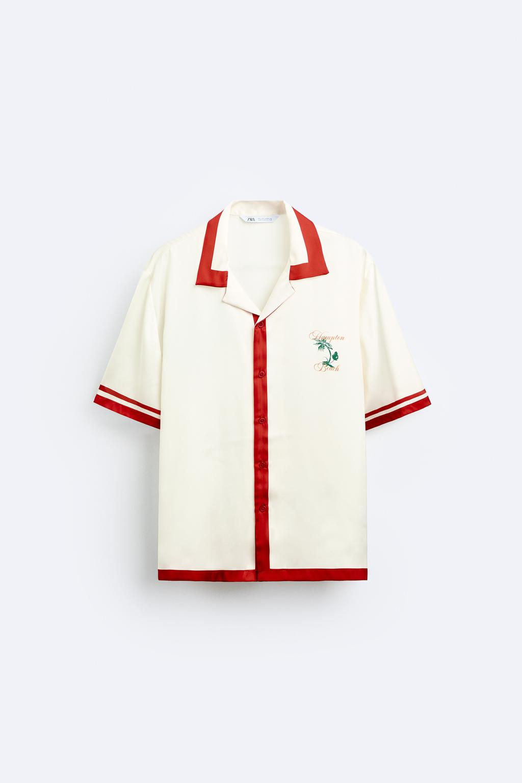 CONTRAST SATIN SHIRT - Zara фото 6