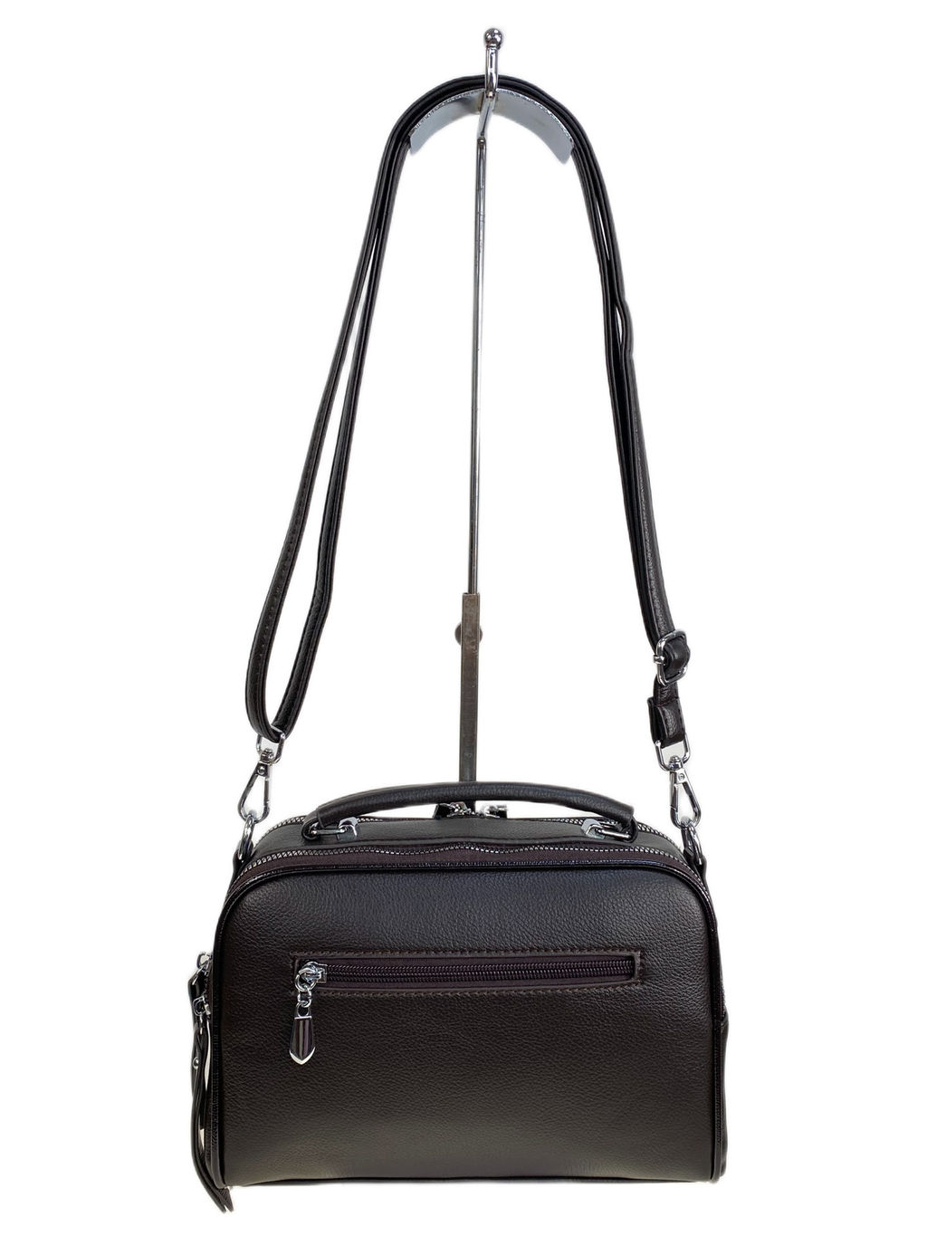 Женская сумка из искусственной кожи и замши, цвет шоколад - Greta фото 2