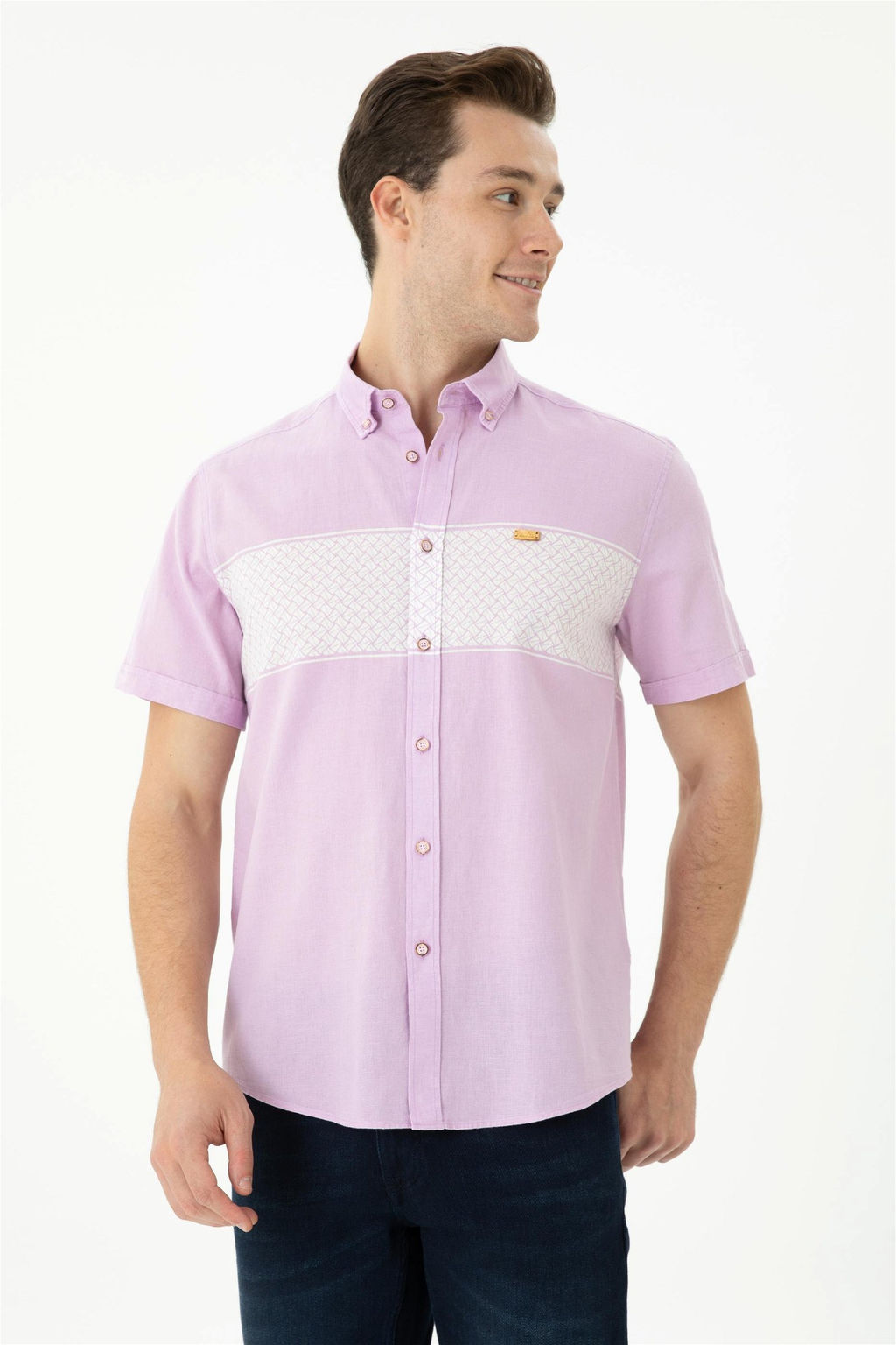 U. S. Polo Assn Мужская рубашка с коротким рукавом Magnolia - U.s. polo assn фото 3