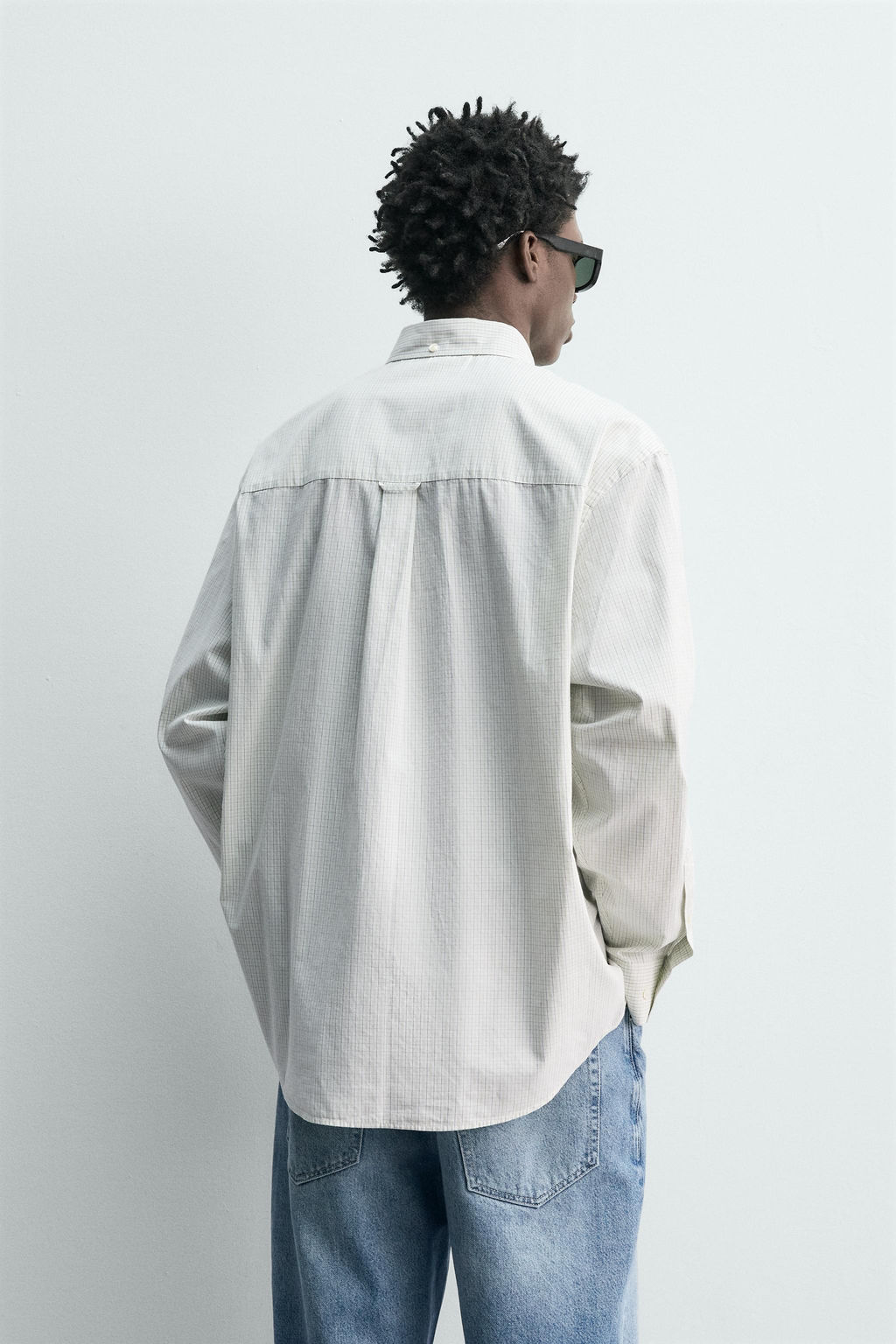 CAMISA POPEL?N CUADROS / Verde agua - Zara фото 3