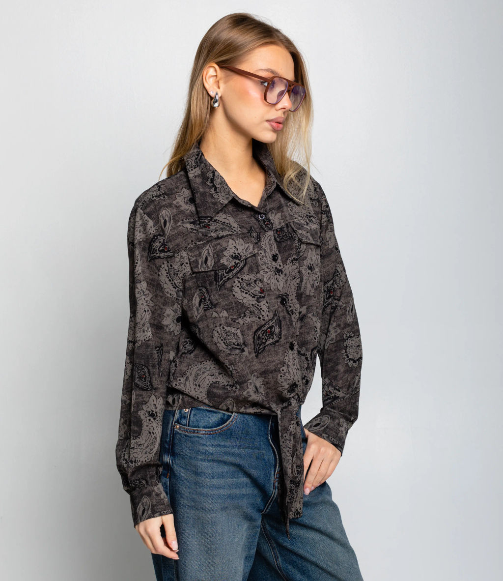 Блуза #КТ2580 (1), графит - Dommod фото 2