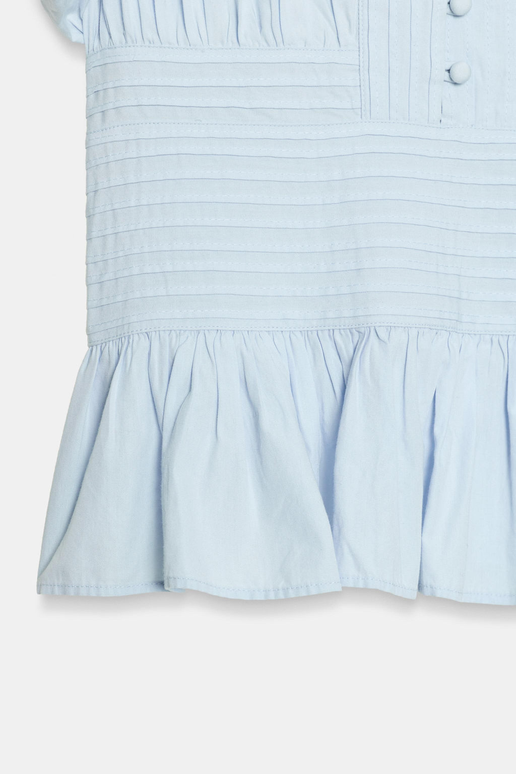 BLUSA JARETAS MANGA ABULLONADA / Celeste - Zara фото 8