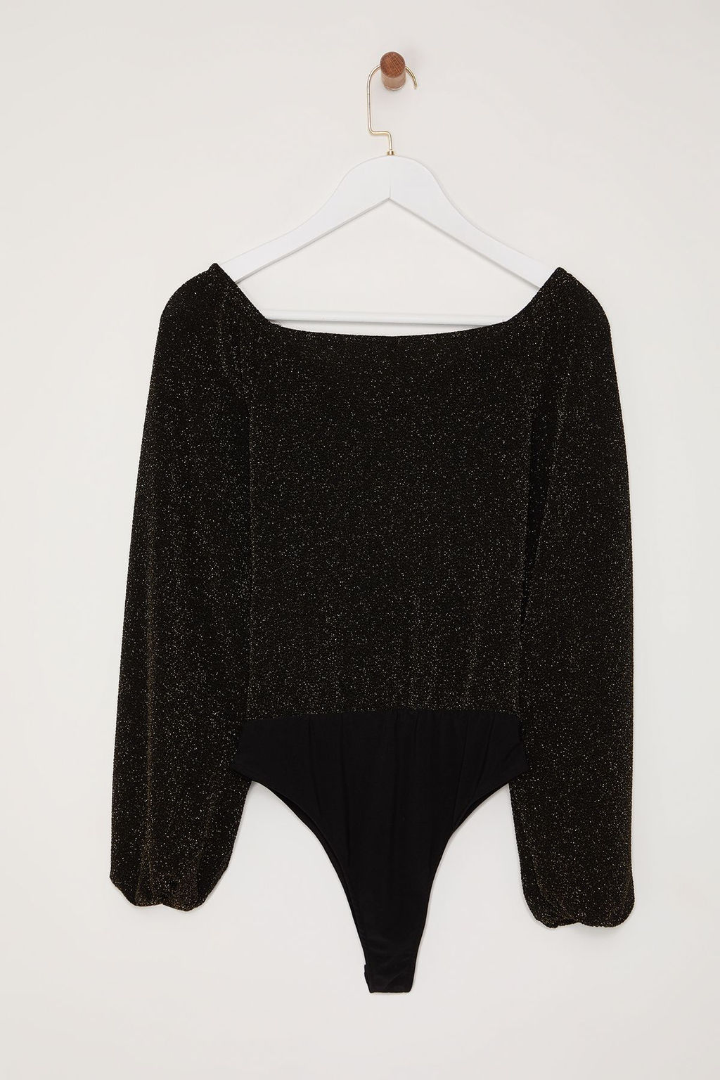 TRENDYOLMILLA Alt?n Carmen Yaka Is?lt?l? C?tc?tl? Simli Orme Body TPRAW24BD00016  фото 7
