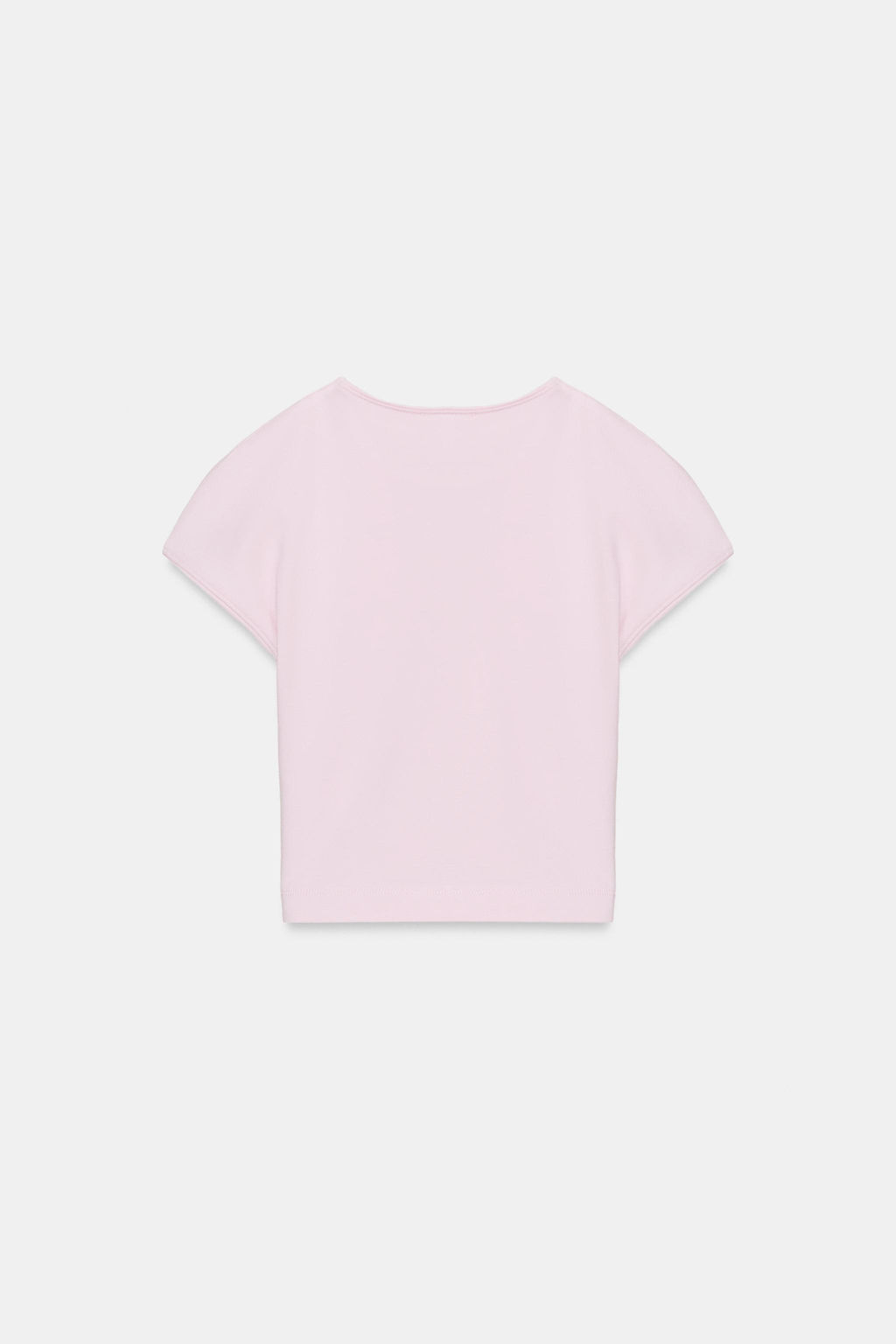 CAMISETA CROPPED MANGA CORTA / Rosa tiza - Zara фото 4