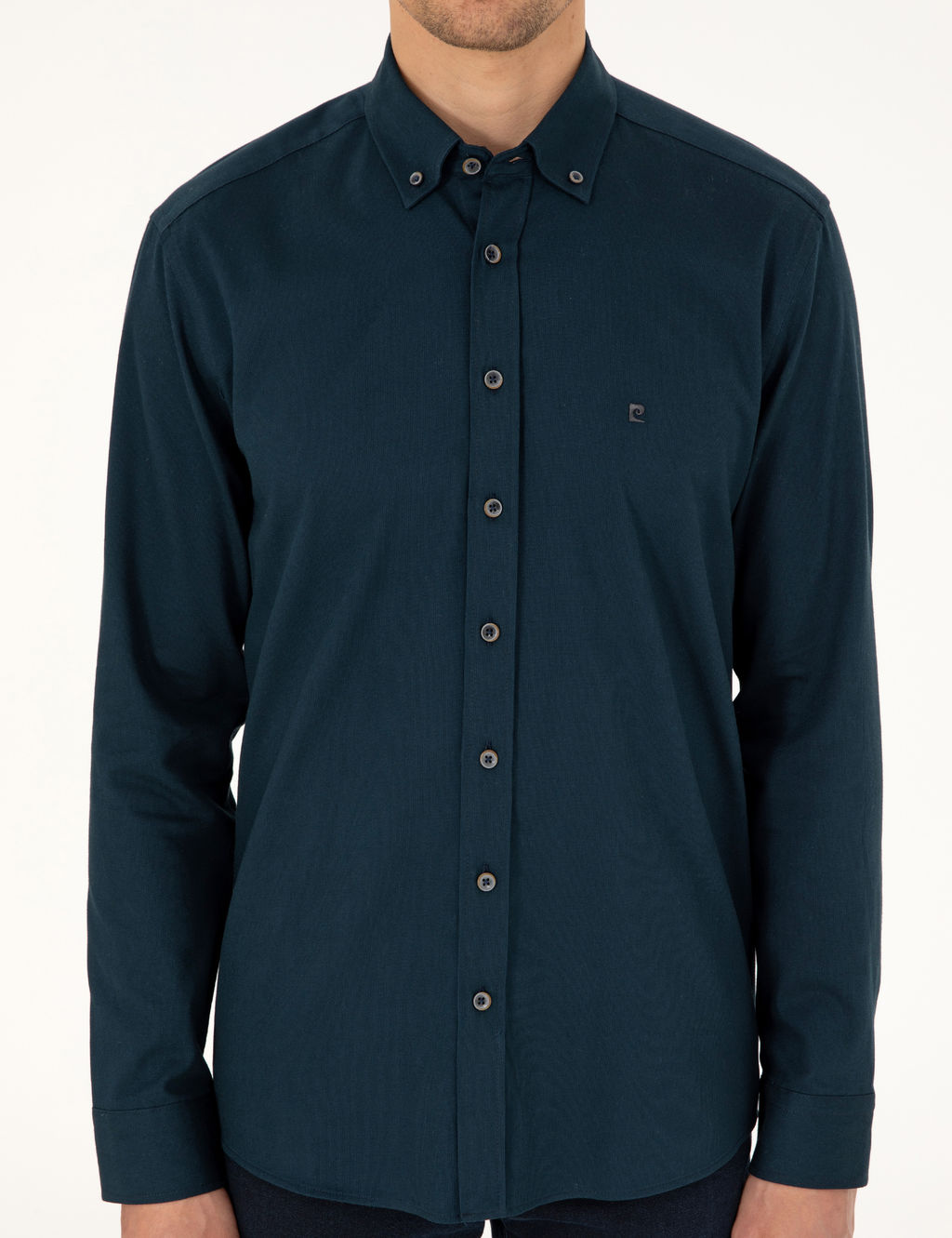 Lacivert Regular Fit Uzun Kollu G_mlek