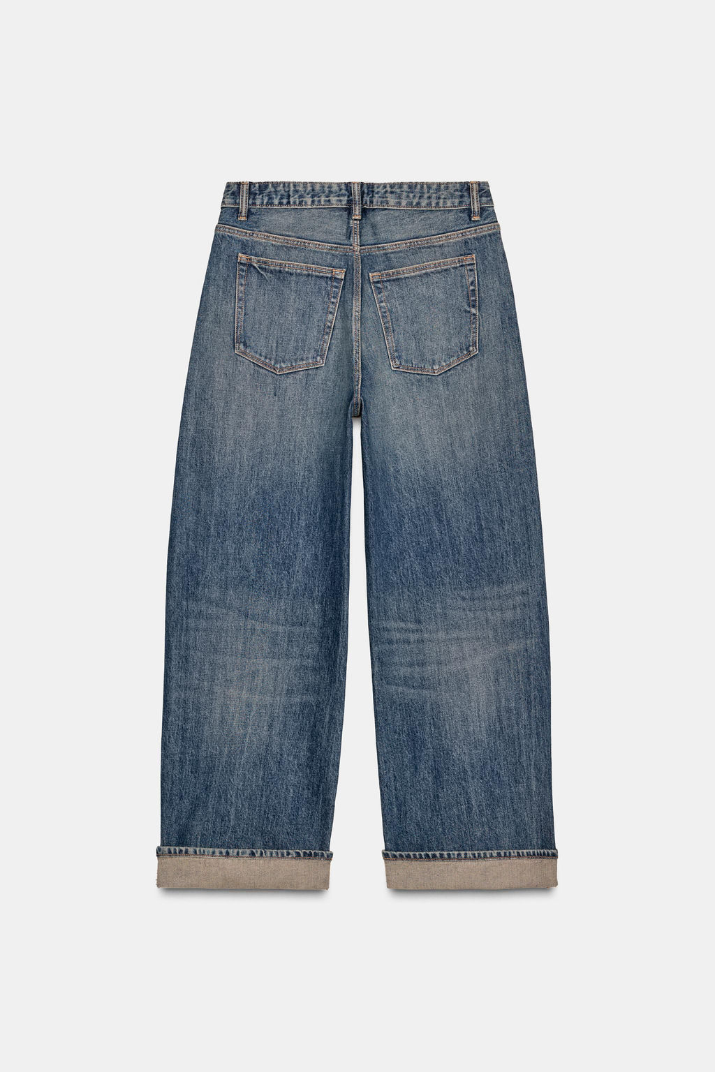 JEANS TRF BAGGY FOLDED  TIRO MEDIO / Azul - Zara фото 8