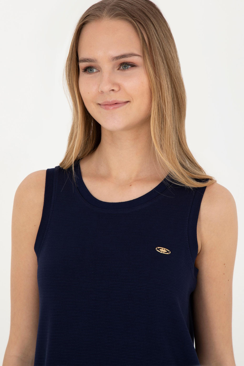 Женское темно-синее трикотажное платье - U.s. polo assn фото 9
