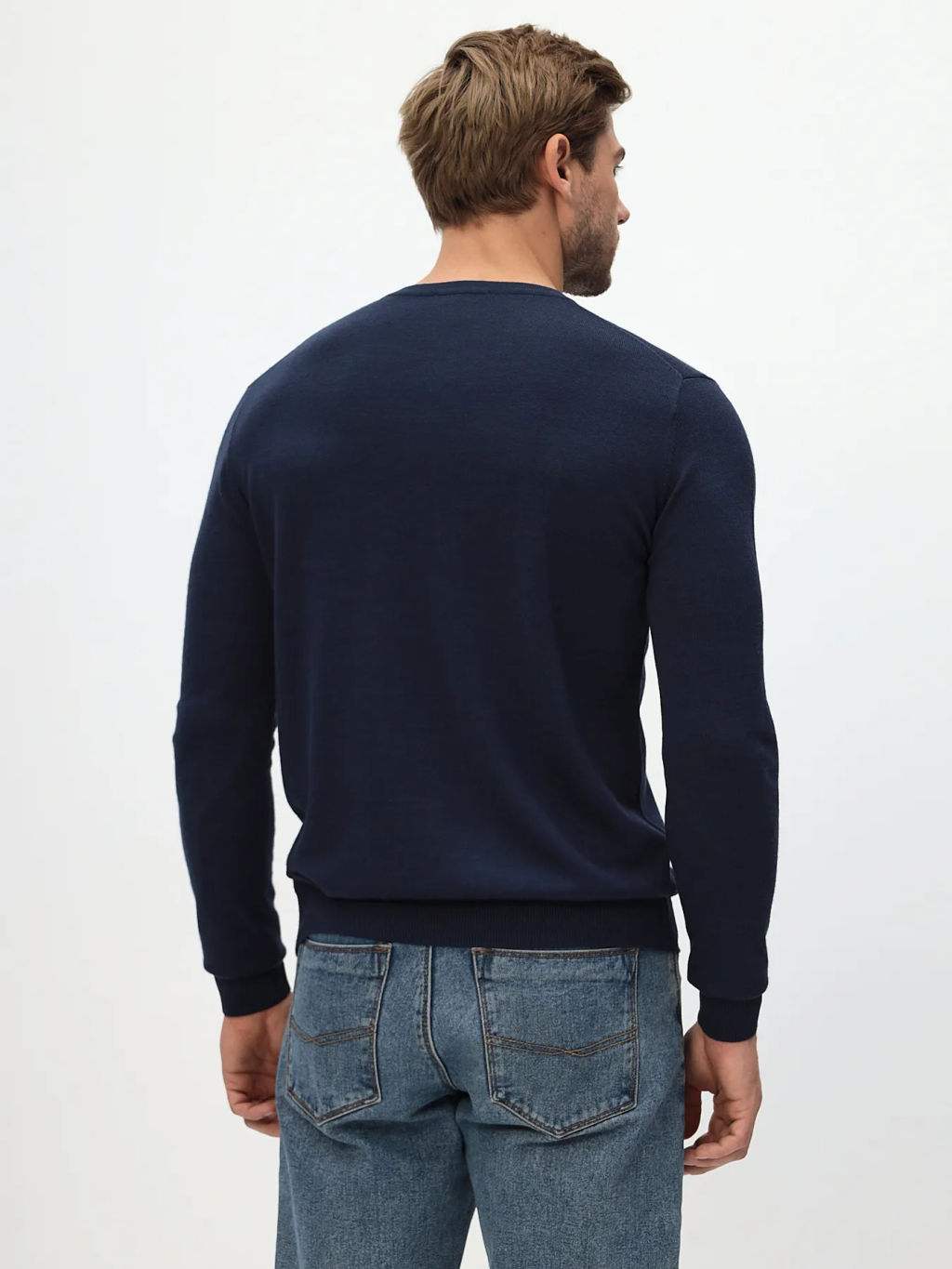 Джемпер мужской GREG G124-CT 125278 (т. джинс)  фото 4