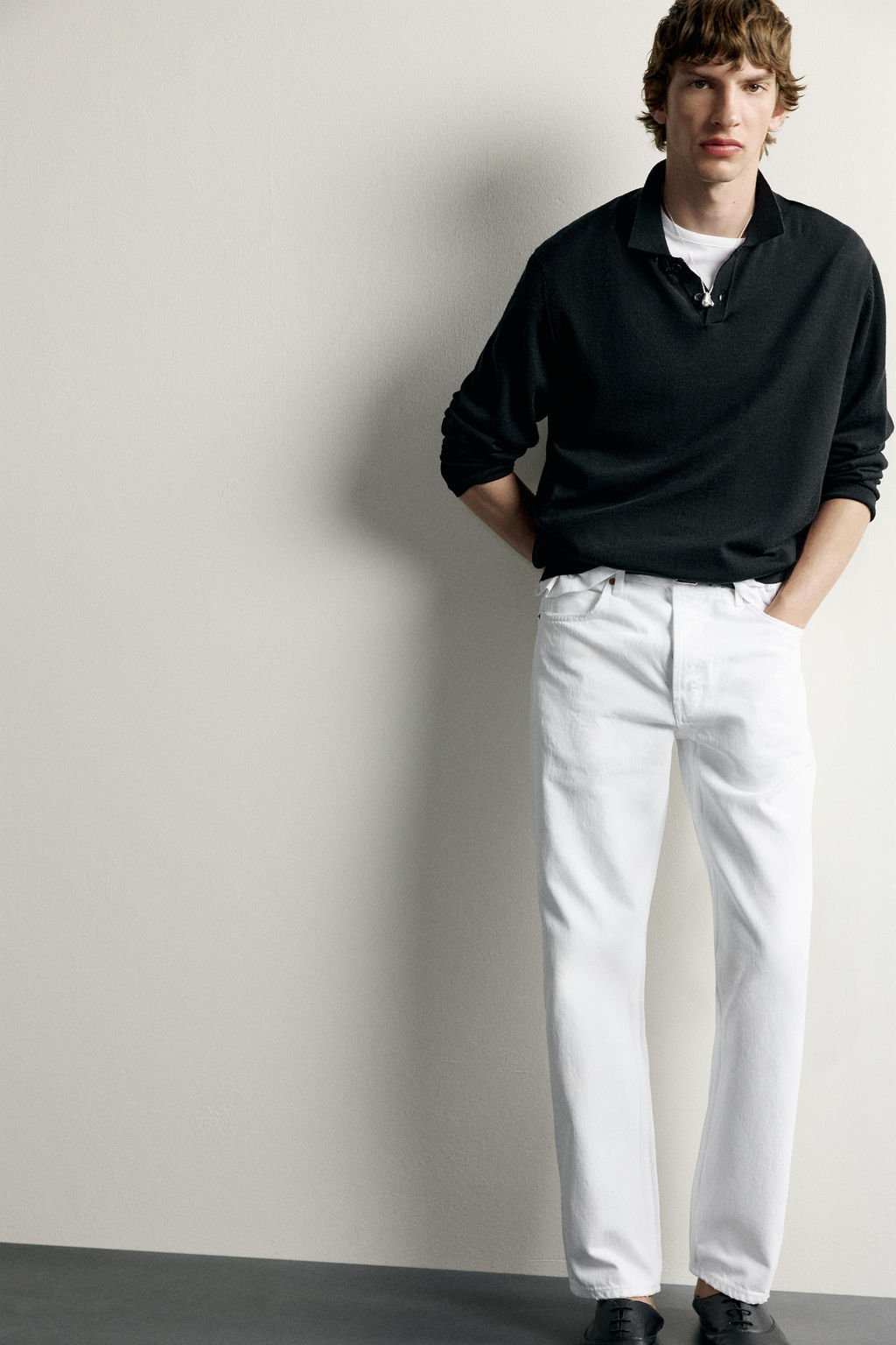JEANS REGULAR FIT / Blanco roto - Zara фото 5