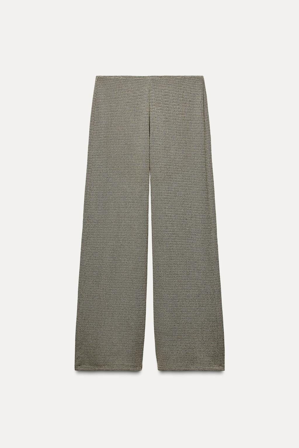 TEXTURED WIDE-LEG TROUSERS - Zara фото 3