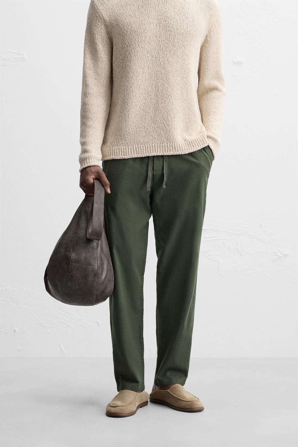 RELAXED FIT JOGGER WAIST TROUSERS - Zara фото 41