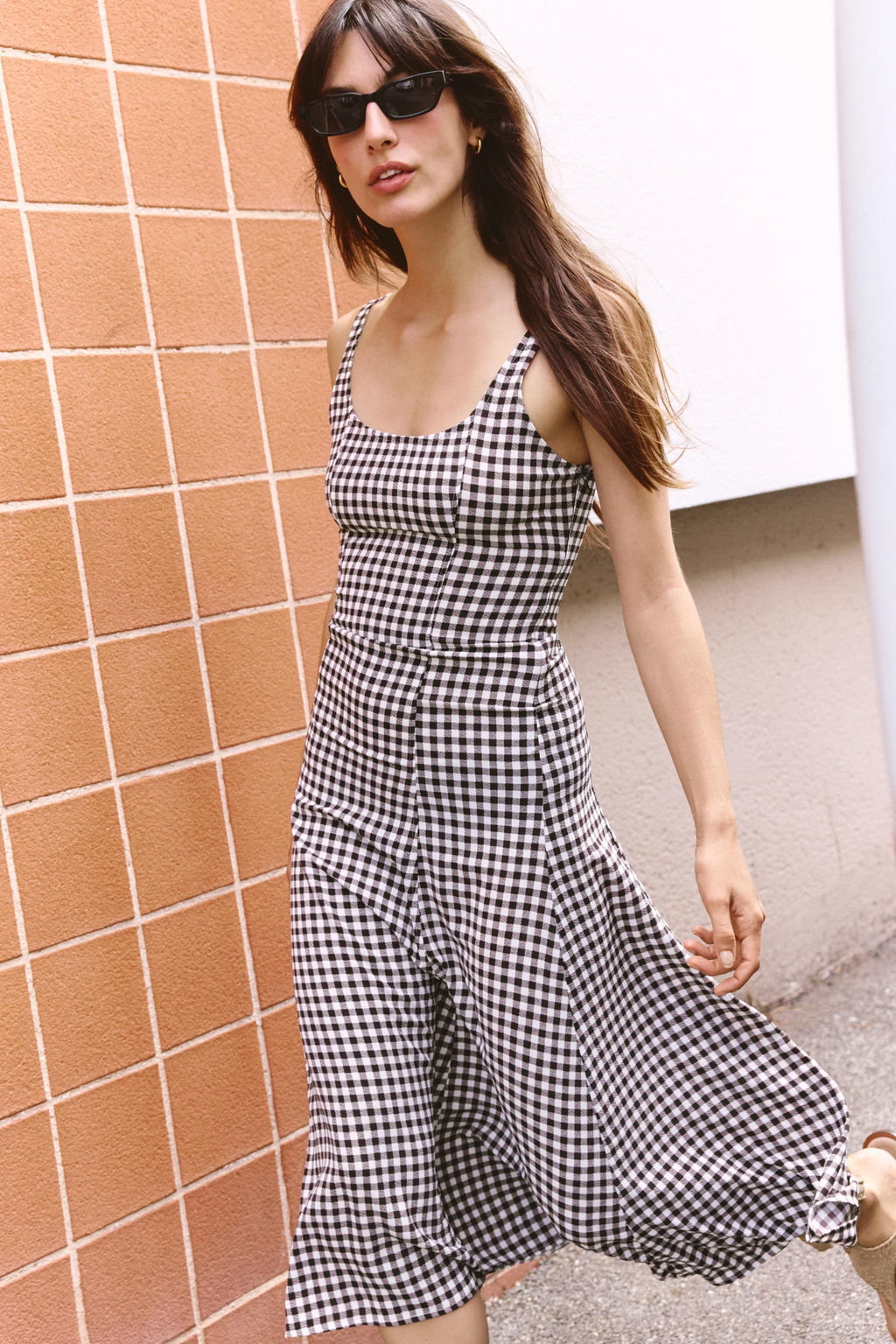 GINGHAM CHECK DRESS - Zara фото 2