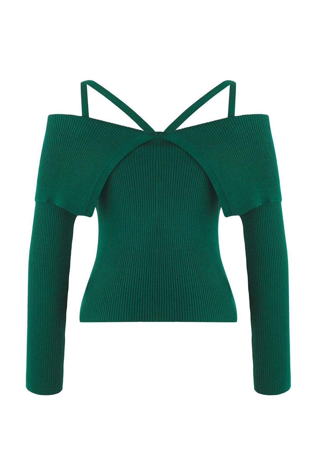 Bordo Premium Iplik/Ozel Iplik Carmen Boyundan Ask?l? Triko Kazak TWOAW26KZ00076 - Trendyolmilla фото 9