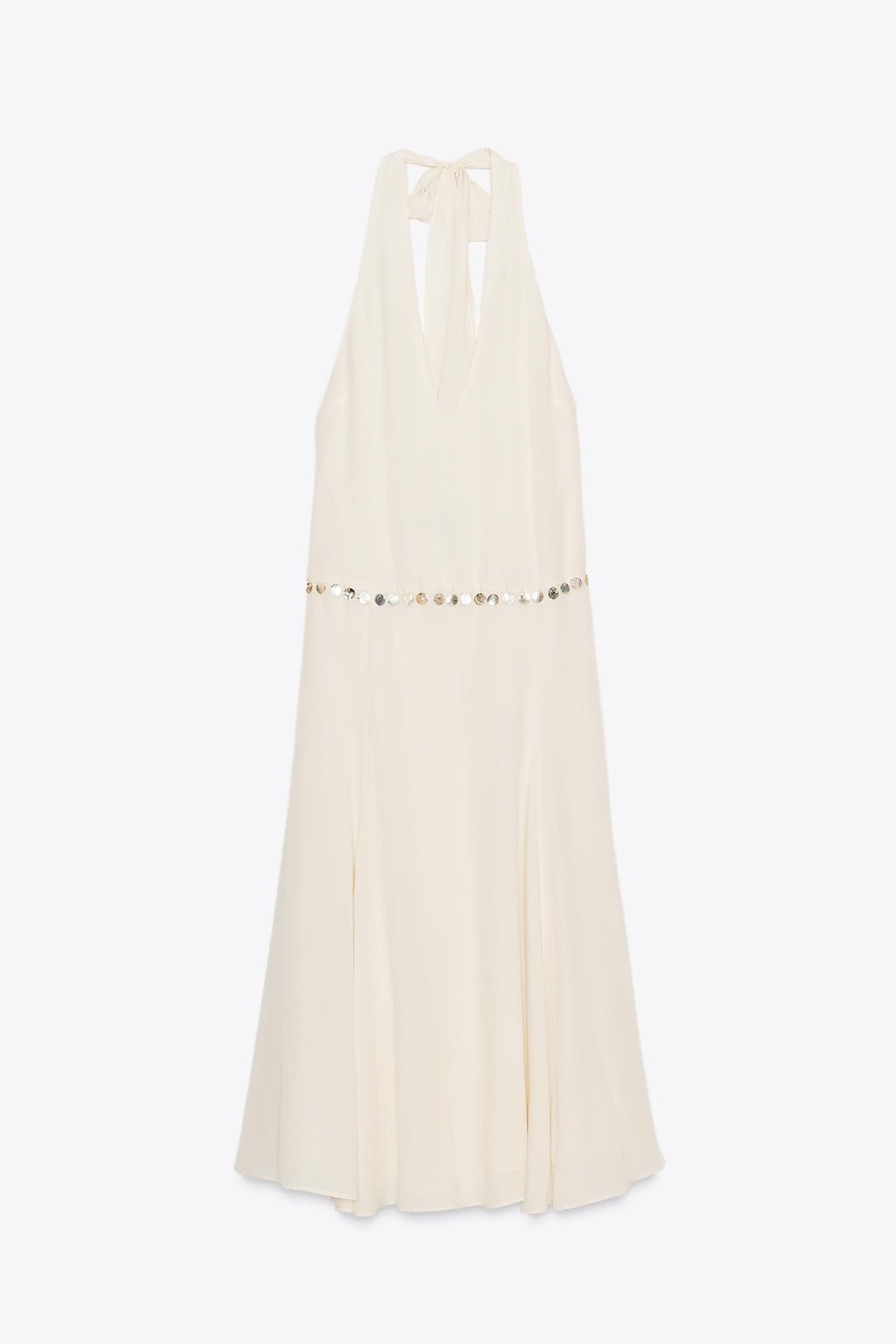 BEADED HALTER MIDI DRESS - Zara фото 6