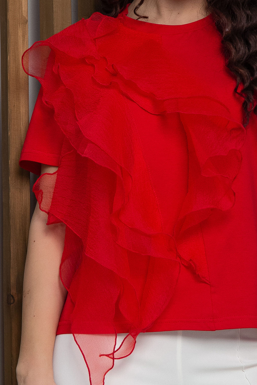 Блуза Риана (Материал: кулирка и органза) - Lt collection фото 11