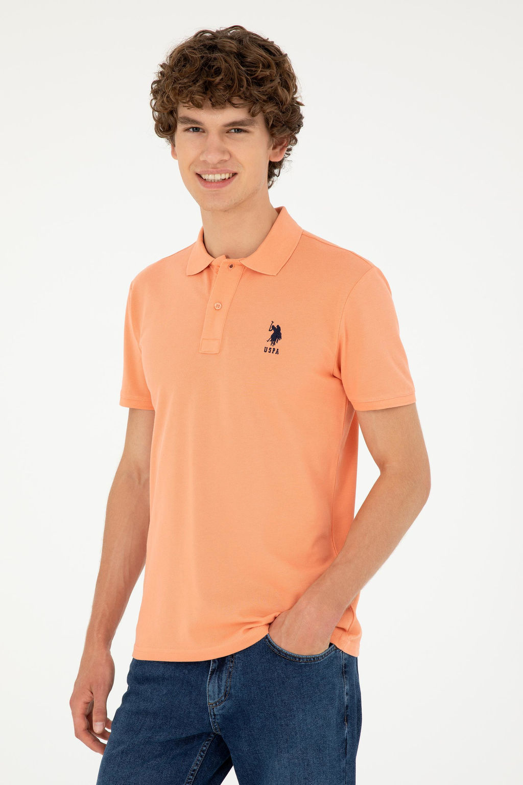 Футболка U.S. Polo Assn Salmon хлопок  фото 3