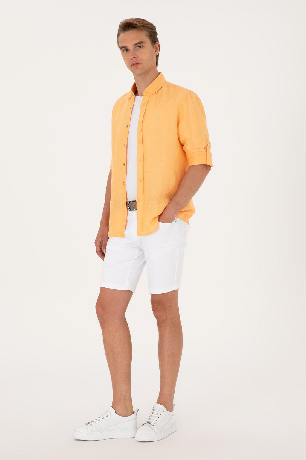 Erkek Turuncu Uzun Kollu G_mlek Sepette S_rpriz _ndirim - U.s. polo assn фото 4