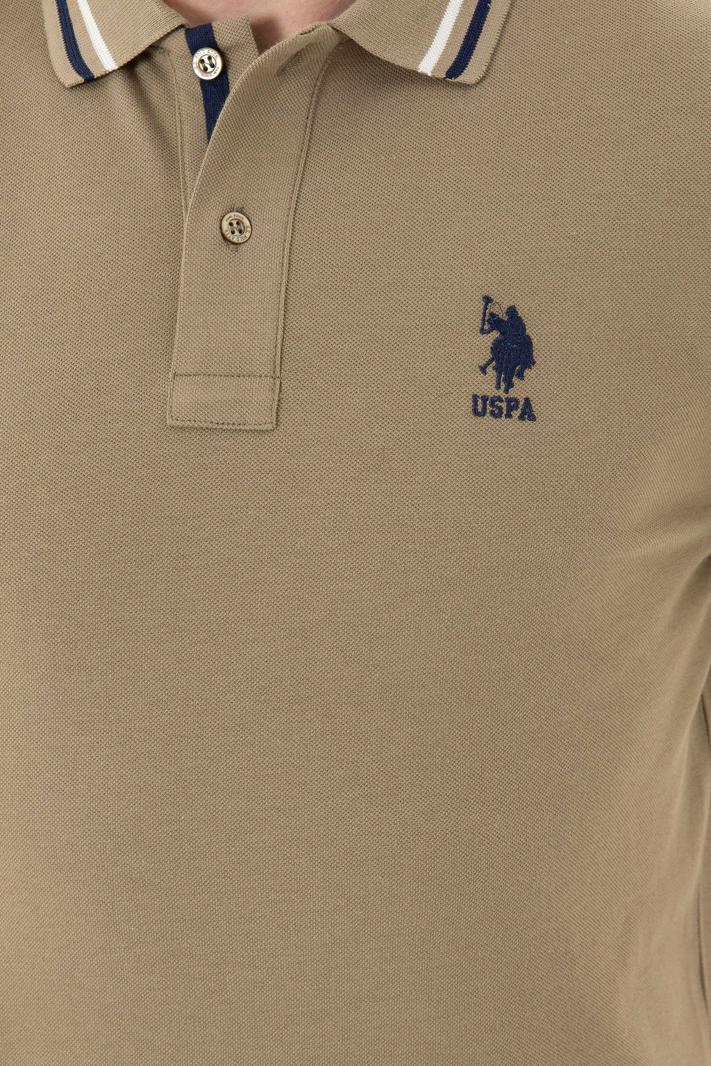 Футболка мужская U.S. Polo Assn хаки хлопок  фото 14