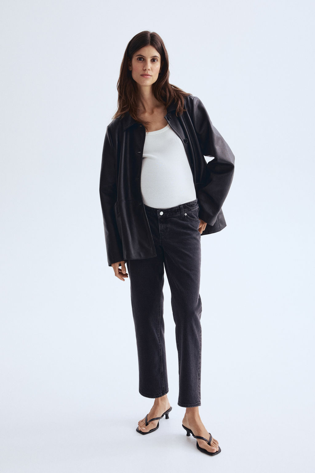 MAMA Before & After Straight Low Ankle Jeans - H&m фото 3