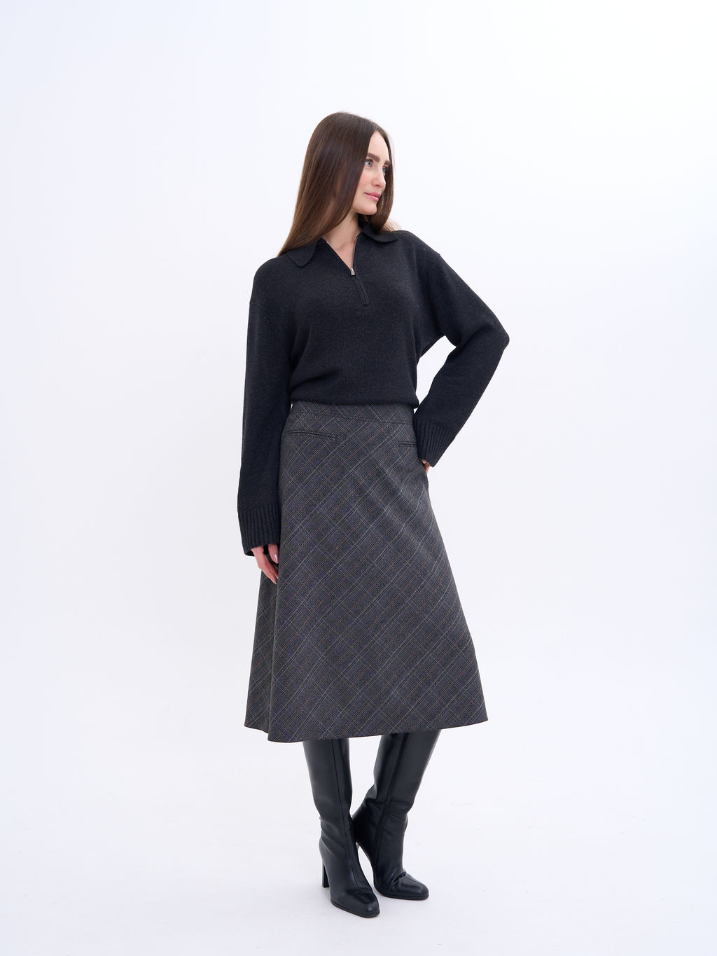 Женская юбка расклешенная от пояса к низу, - Трика фото 3