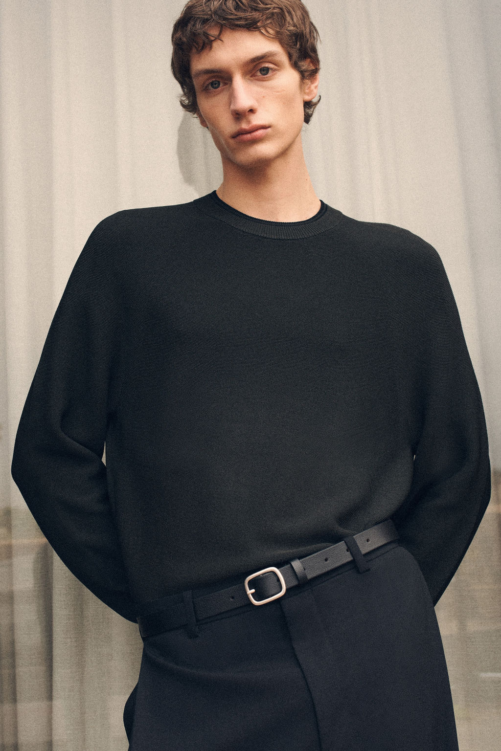 JERSEY DE CUELLO REDONDO CON DETALLE DE CONTRASTE - H&m фото 5