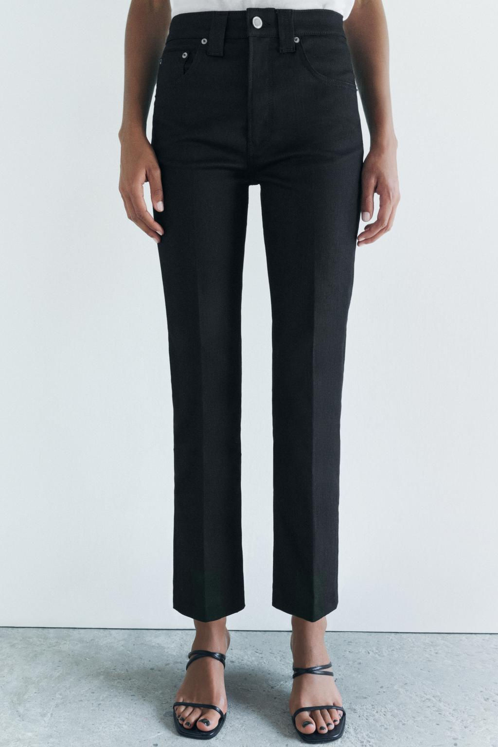 ZW COLLECTION BOOTCUT HIGH-WAIST CROPPED JEANS - Zara фото 15