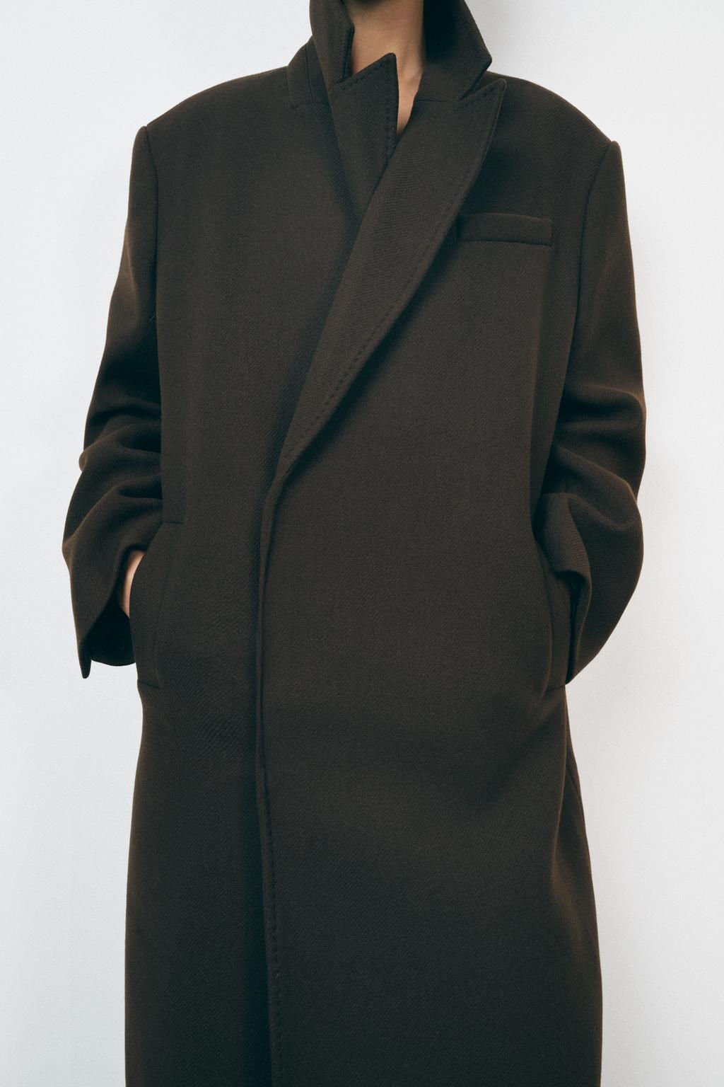 ZW COLLECTION WOOL BLEND COAT - Zara фото 4