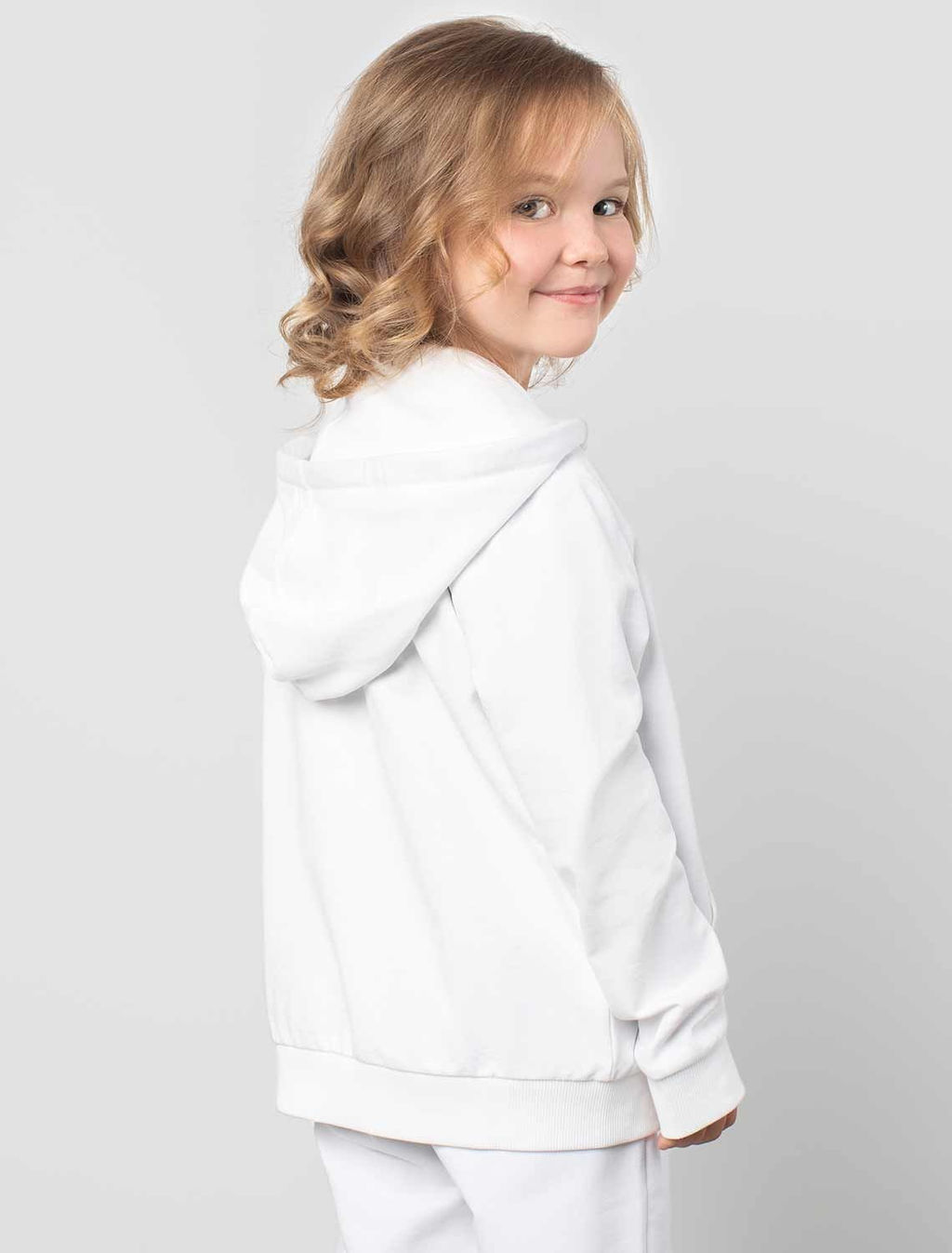 Худи на молнии из премиального футера с золотистой фурнитурой