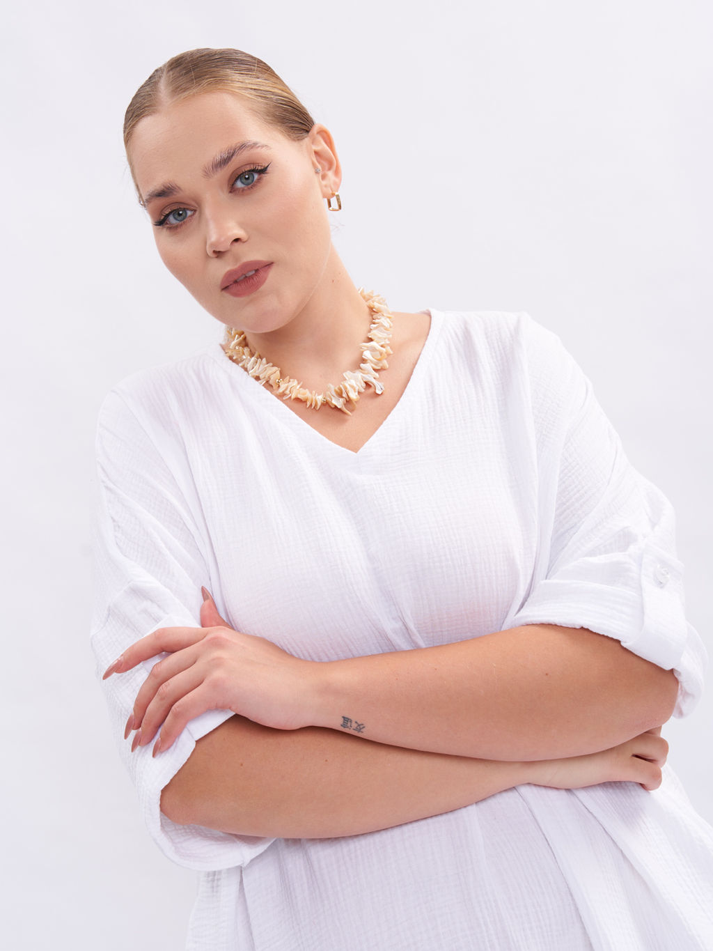 Платье из муслина PP66501WHT02
