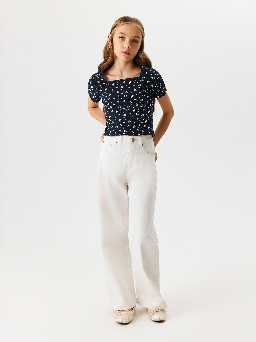 ACOOLA / Футболка детская для девочек Skripka темно-синий  фото 2