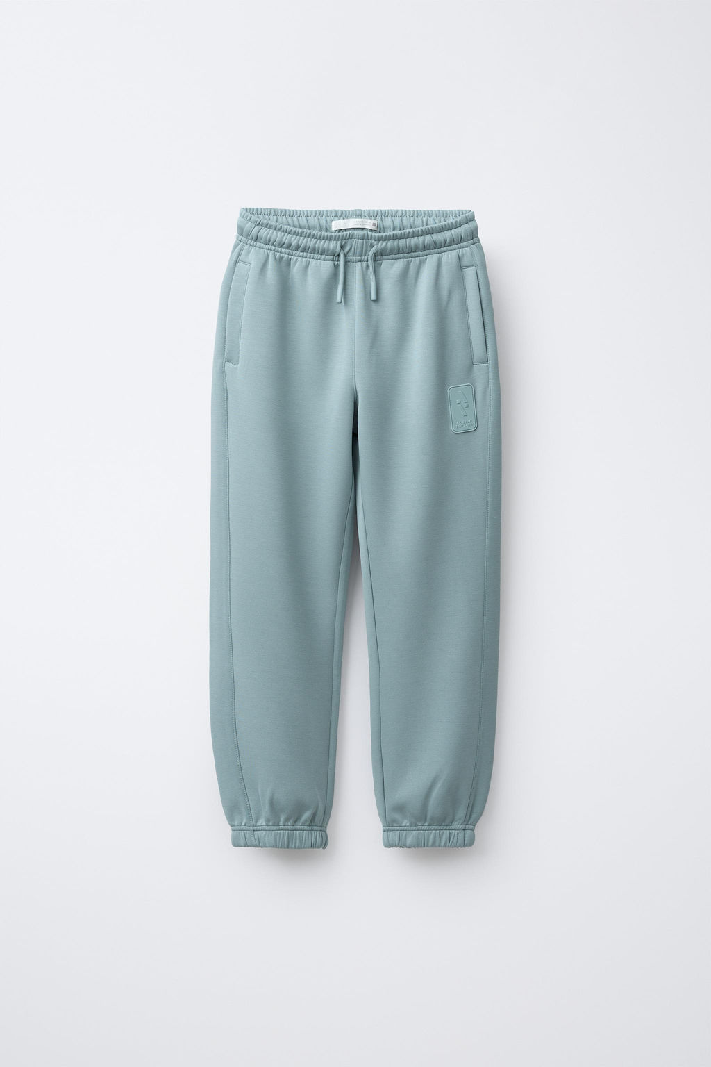 PANTAL?N JOGGER SPORTY ETIQUETA ENGOMADA / Azul / Gris - Zara фото 4