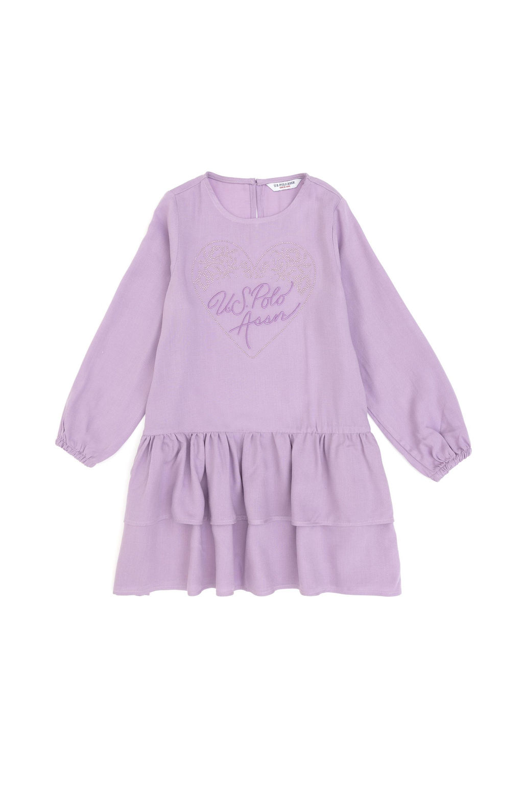 K_z _ocuk Lila Dokuma Elbise - U.s. polo assn фото 2