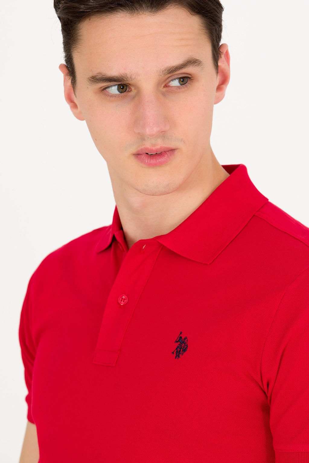 U. S. Polo Assn Мужская красная базовая футболка с воротником-поло - U.s. polo assn фото 14