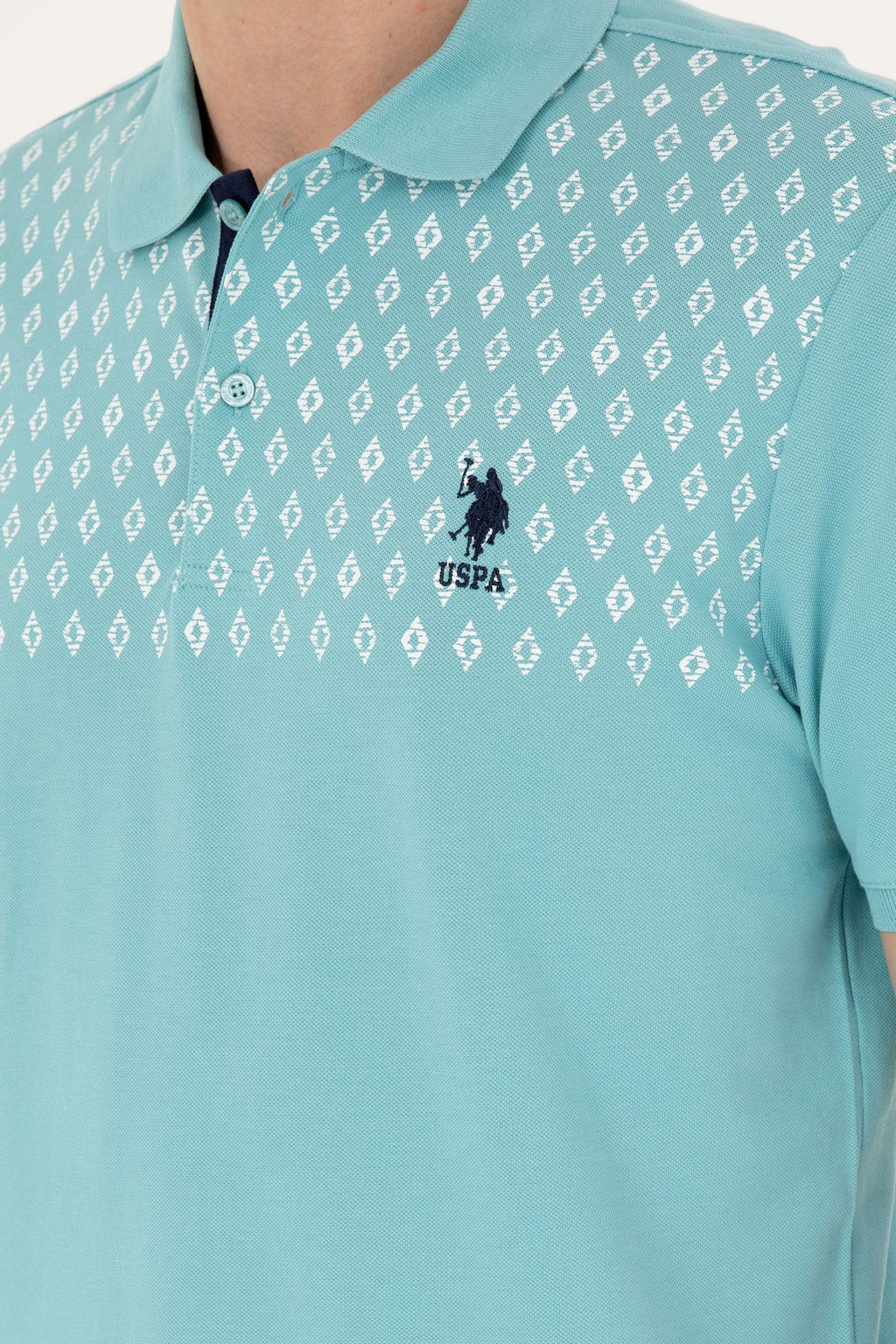 Футболка U.S. Polo Assn мужская мятная хлопок  фото 7