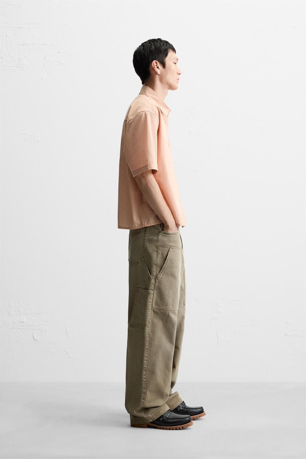 STRIPED CROPPED FIT SHIRT - Zara фото 4