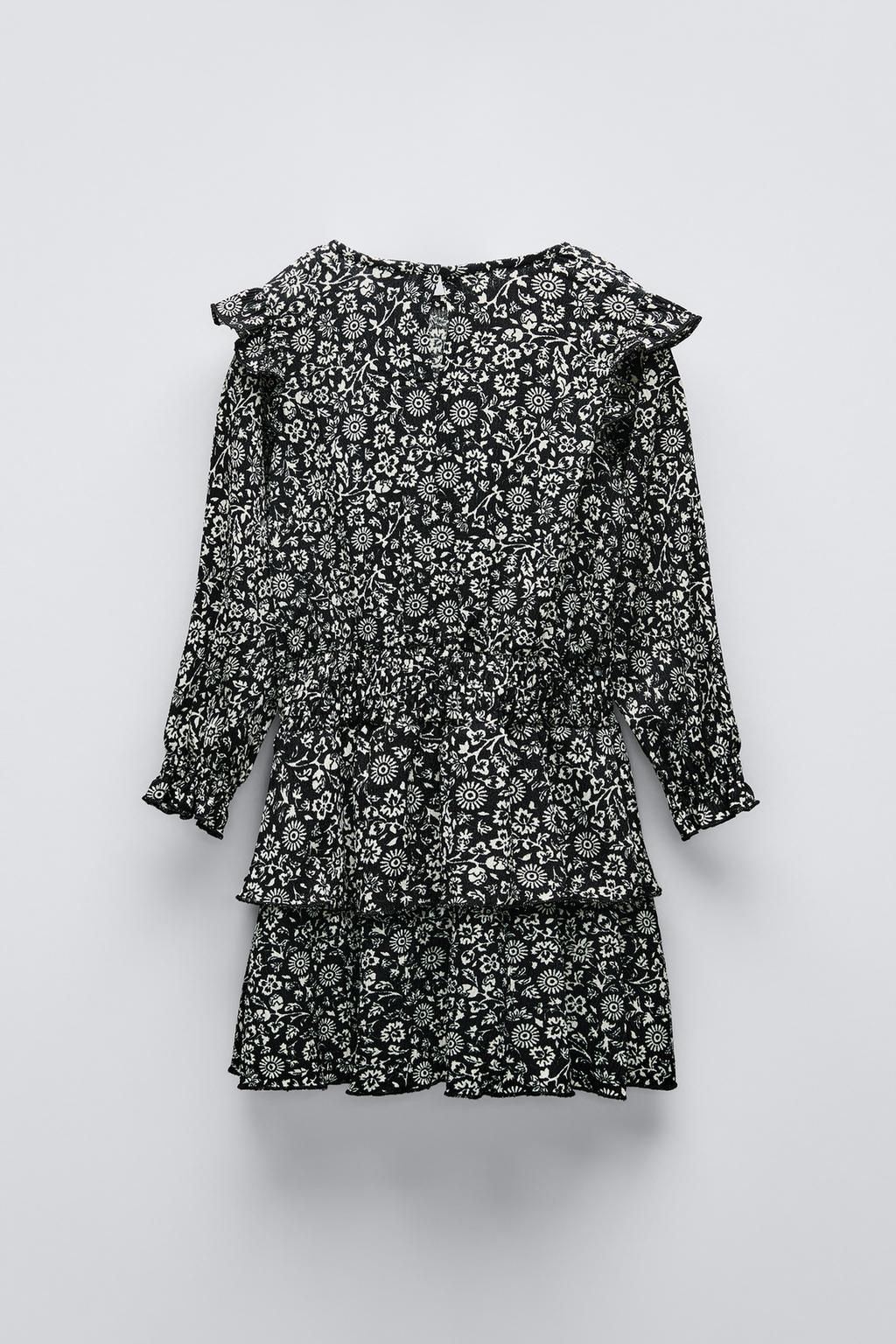 TEXTURED PRINTED DRESS - Zara фото 9