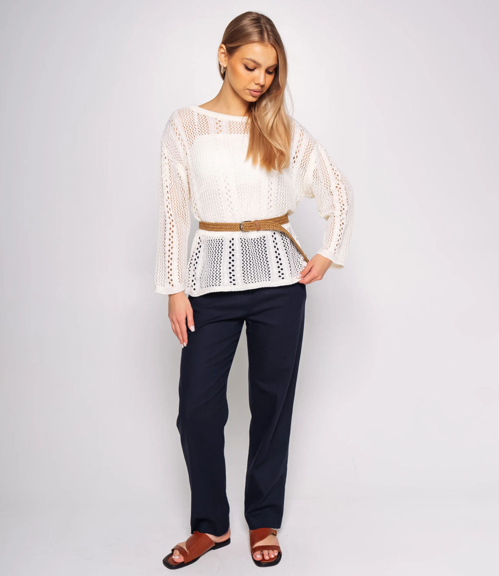 Лонгслив+топ #КТ2983, кремовый