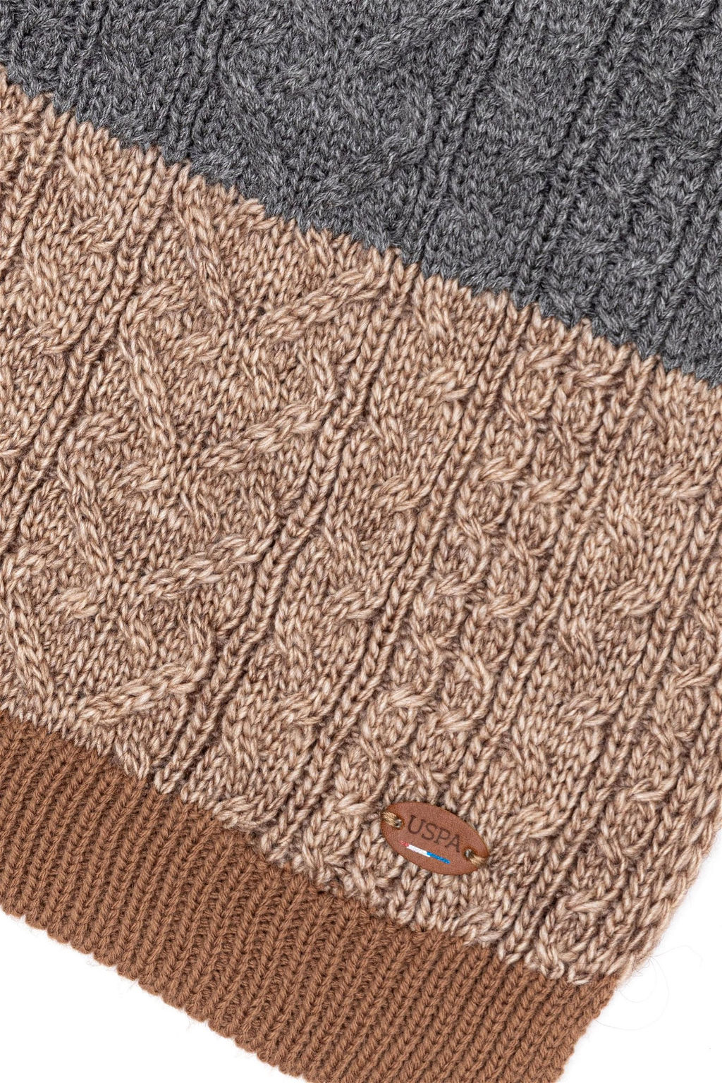 Мужской серый меланжевый шарф Неожиданная скидка в корзине - U.s. polo assn фото 2