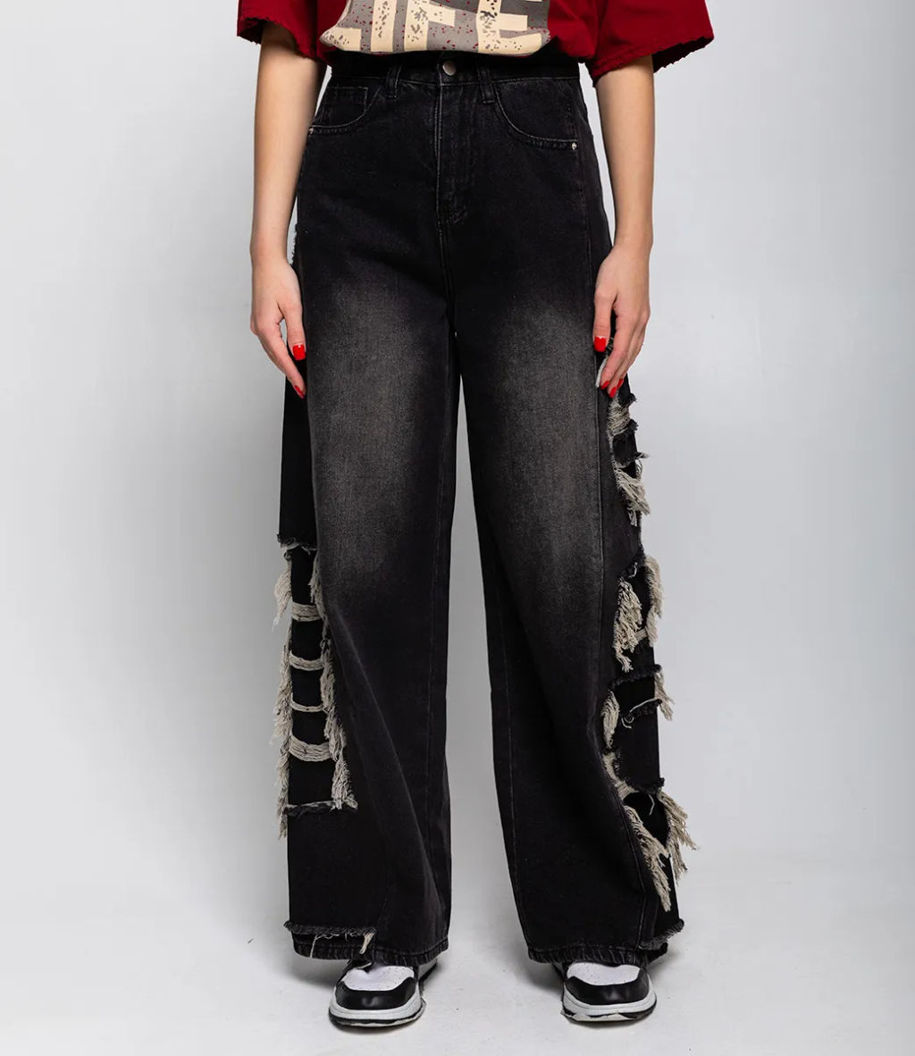 Джинсы #КТ10589, чёрный