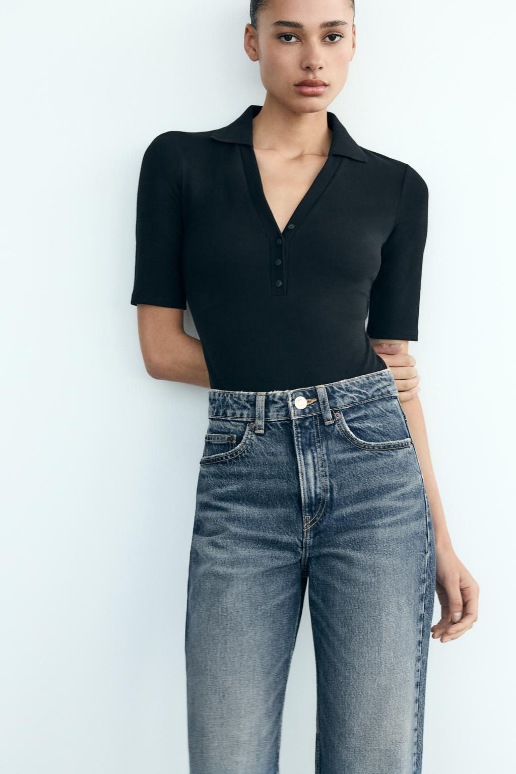 TRF MOM FIT HIGH-WAIST JEANS - Zara фото 4