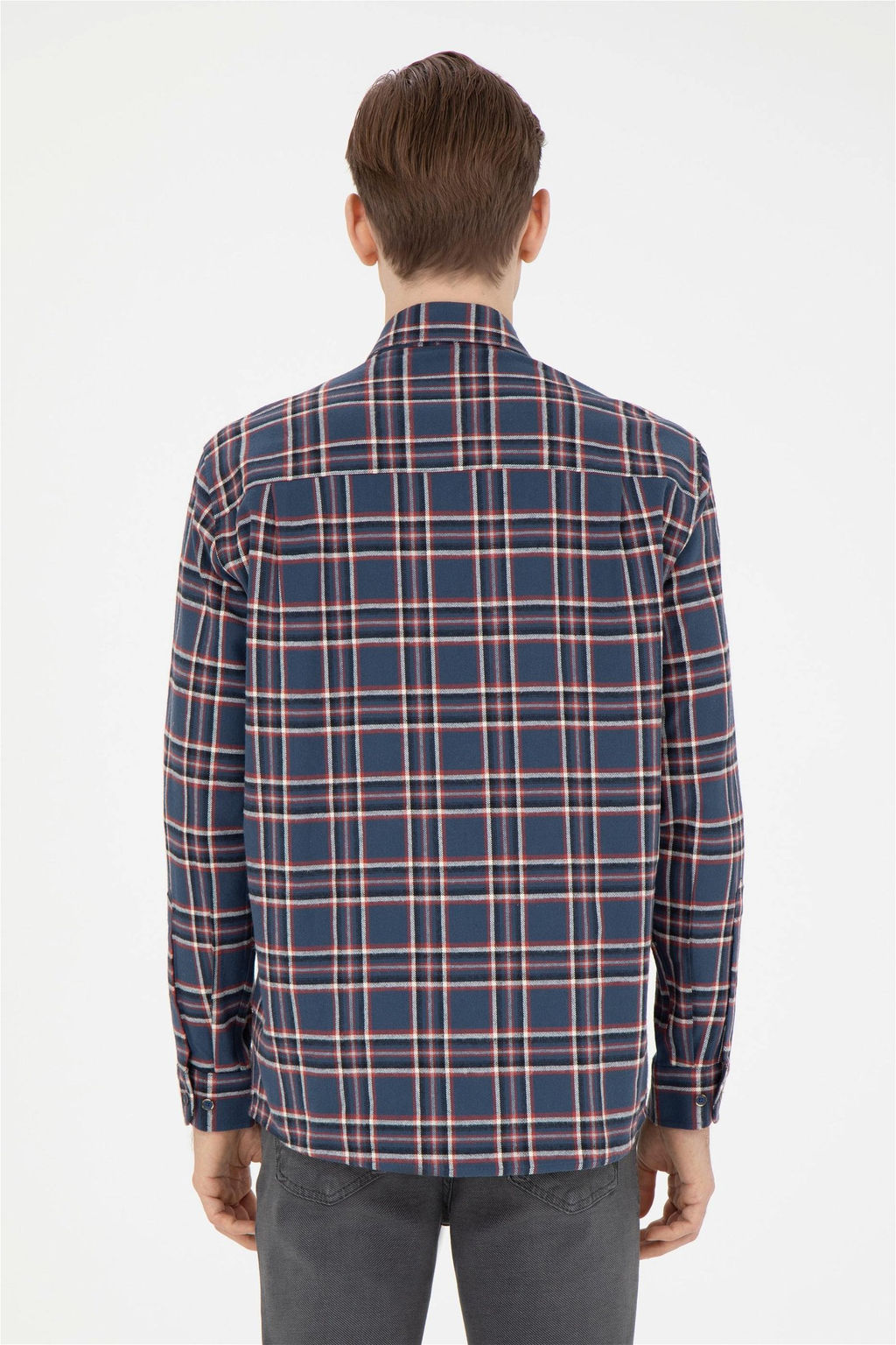 Мужская рубашка с длинным рукавом цвета индиго - U.s. polo assn фото 5