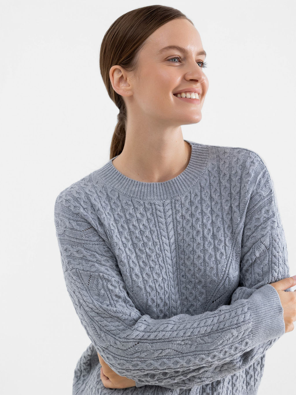 Conso/KJL 230671 - grey melange Джемпер женский  фото 3