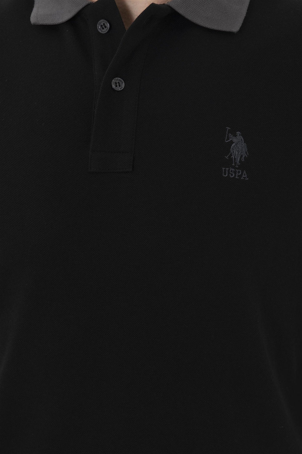 Мужская черная базовая футболка - U.s. polo assn фото 7