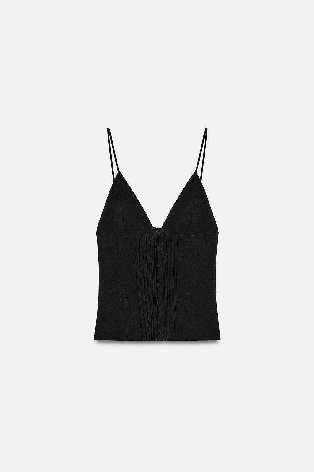 TOP TIRANTES PLIEGUES / Negro - Zara фото 6