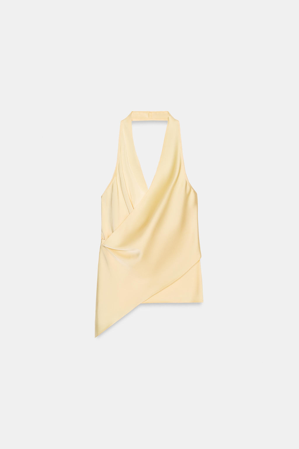 TOP SATINADO HALTER / Amarillo - Zara фото 4