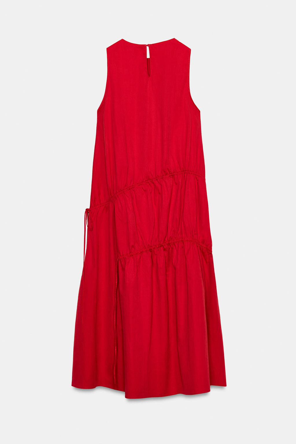 NYLON MIDI DRESS WITH TIES - Zara фото 9