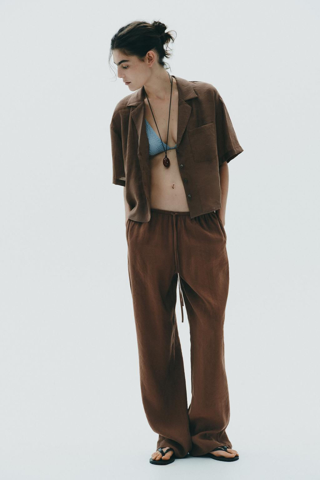 FLOWING SHIRT WITH POCKET - Zara фото 13