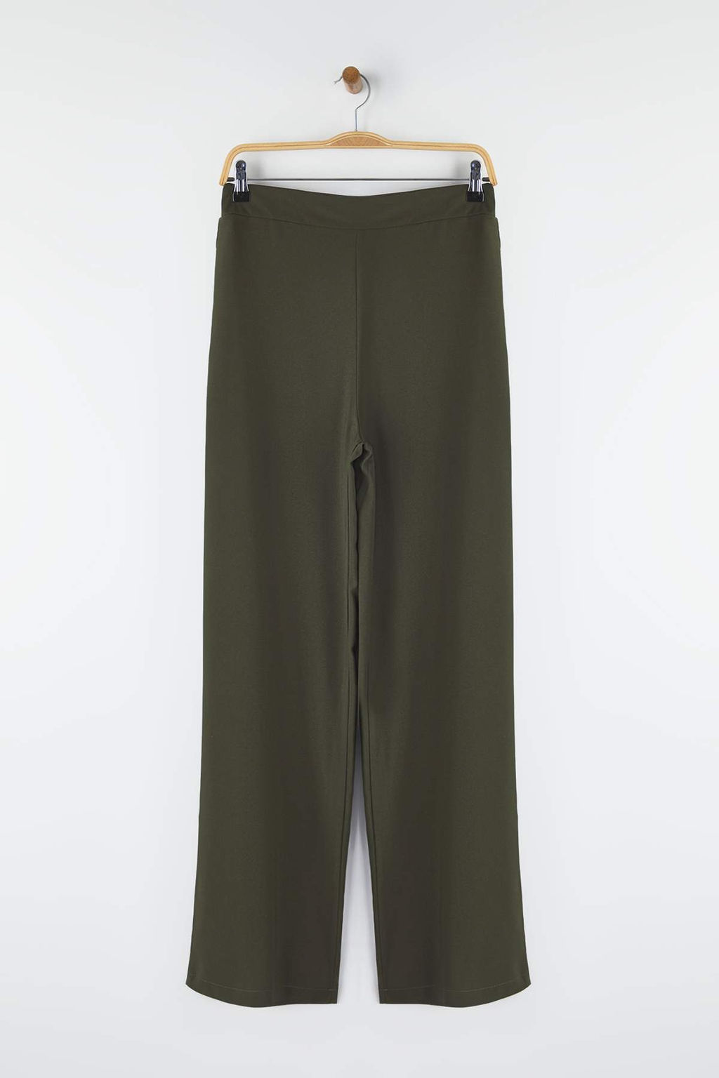 Haki Beli Lastikli Wide Leg/Genis Paca Pantolon TWOAW26PL00132 - Trendyolmilla фото 5