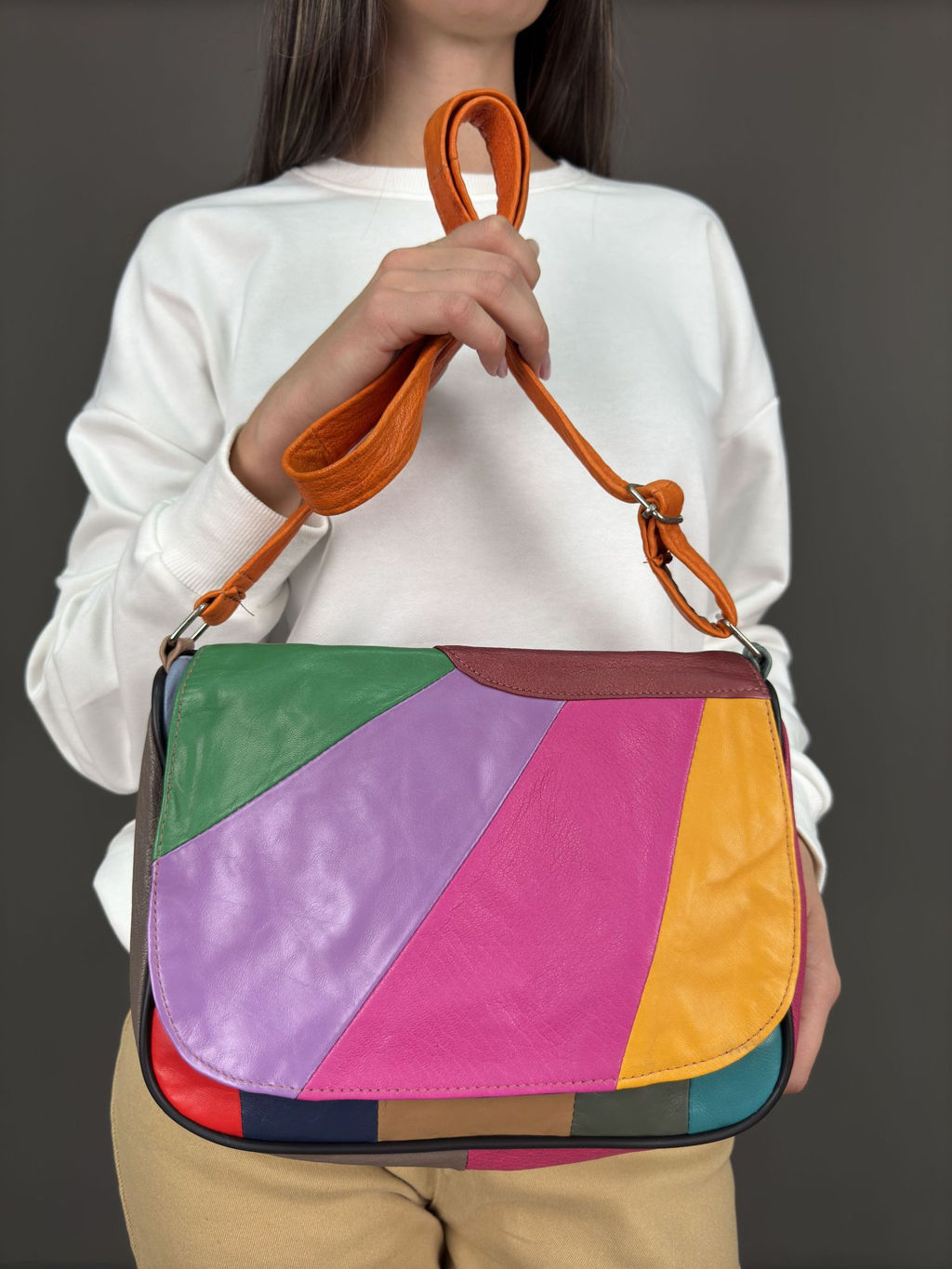 Сумка женская из телячьей кожи