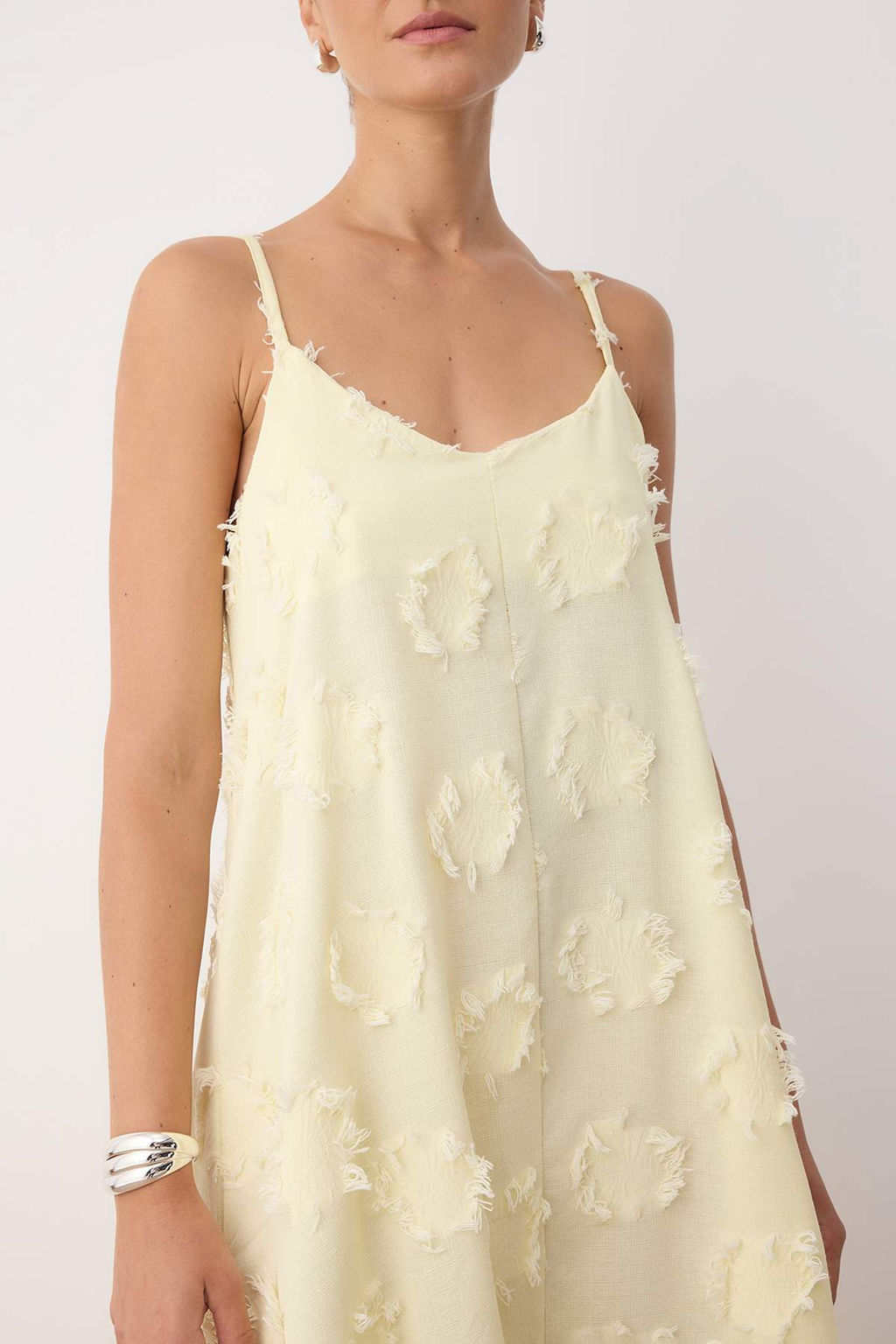 Mavi Duz Midi Dokuma Elbise TWOSS25EL00905 - Trendyolmilla фото 15